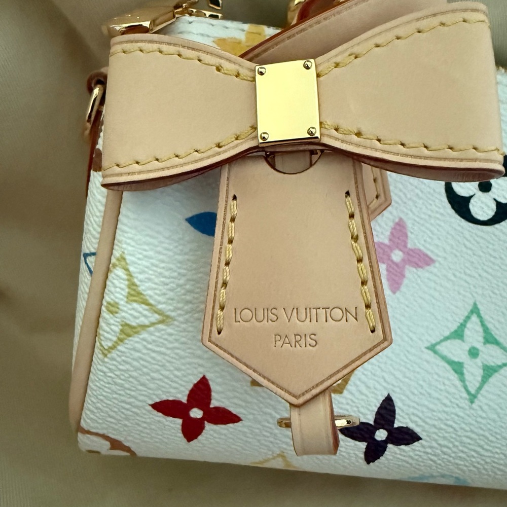 Louis Vuitton x Takashi Murakami 20th Anniv. Speedy Nano Wht/multicolor. New! - Picture 2 of 14